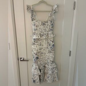 V Chapman violet dress in blue murano